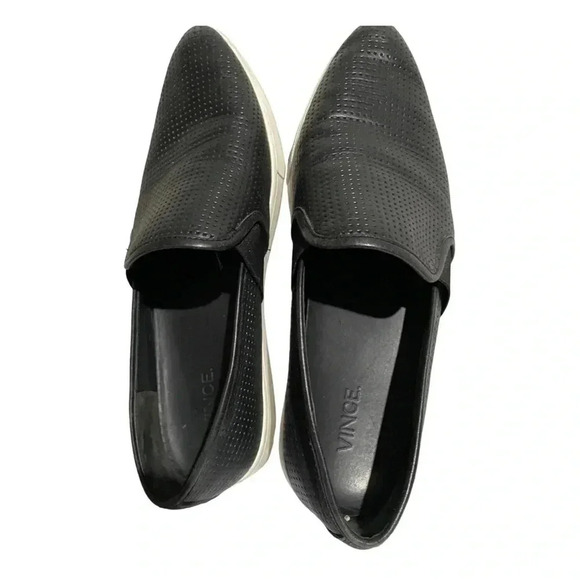 Vince Leather Pointed Toe  Flats Black Size 8/38 - Picture 6 of 9